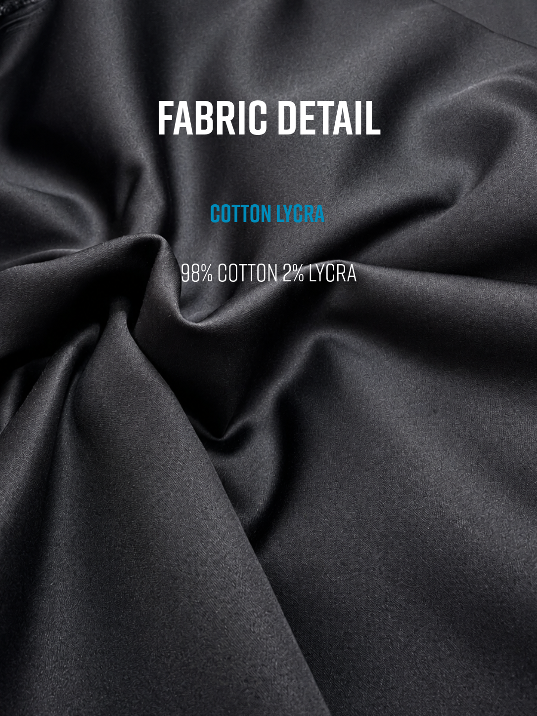 Men's Black Cotton Lycra Formal Shirt | Stretch, Breathable & Wrinkle-Resistant | Royson Tailors