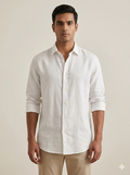 MEN WHITE LINEN SHIRT